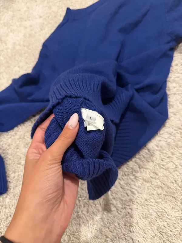 American Flag Sweater Blue Size L - Image 4