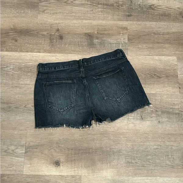 Madewell Ladies Perfect Jean Denim Blue Shorts Distressed Size 28 [100% cotton] - Image 2