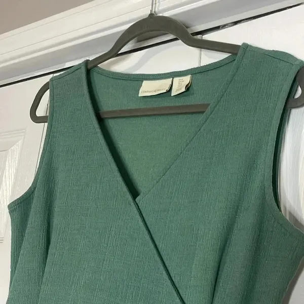 Cynthia Rowley Green v-neck wrap dress - Image 3