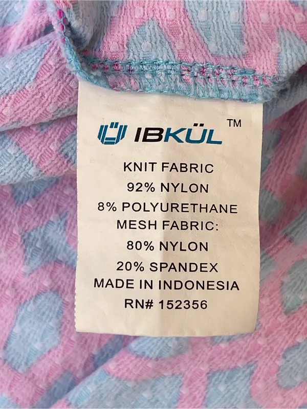 IBKÜL Pink Blue Carolyn Geometric UPF 50+ Sun shirt quarter zip polo golf M - Image 6