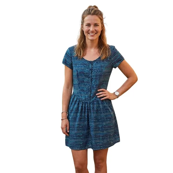 Freebird Blue Printed Mini Dress, M Size M - Image 4