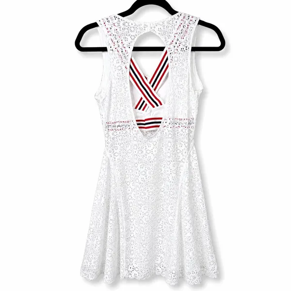 Free People Movement FP All Aces White Lace Tennis Dress with Shorts Small - Image 7