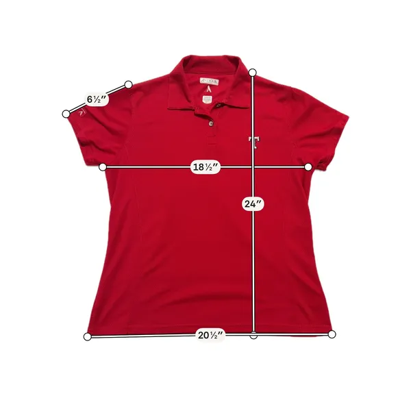 Antigua Polo Shirt Womens Medium Red Excellent Texas Rangers MLB Sporty Short Sl - Image 2