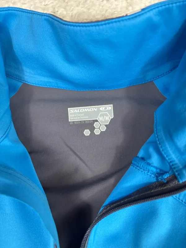 Salomon ClimaWIND Blue Gray Softshell Full Zip Jacket Women’s Medium - Image 2