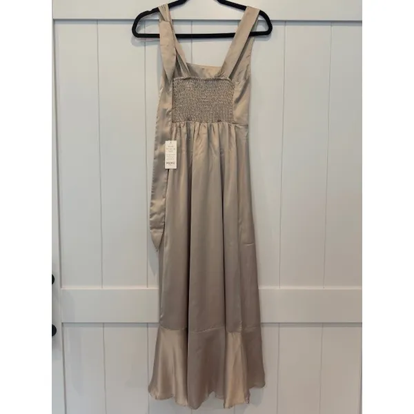 Mumu Weddings Champagne Square‎ Neck Maxi Dress Bridesmaid Cocktail Party - Image 2