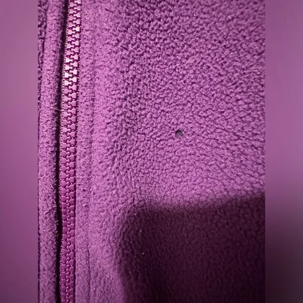 North Face purple full zip fleece jacket size L - Image 2