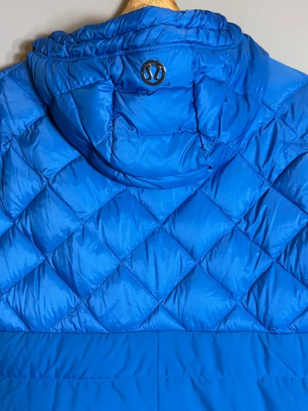 Lululemon Fluffin' Awesome Goose Down Jacket Women's 8* Cornflower Blue Hooded - Image 14