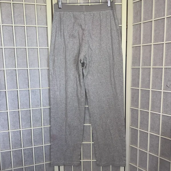 SKIMS Stretchy Cotton Light Heather Grey Straight Lounge Pajama Pants Size Small - Image 2