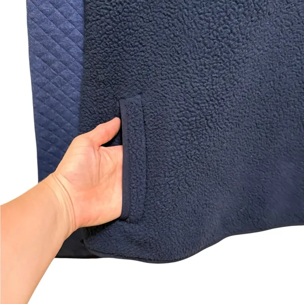 Vineyard‎ Vines Mixed Media Sherpa Shep Shirt Pullover in Blue Quilted Fleece L - Image 5
