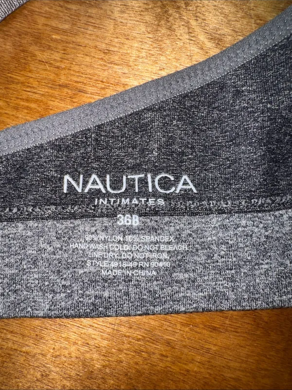 Nautica Intimates Padded Bra - Heather Gray 36B - Image 4