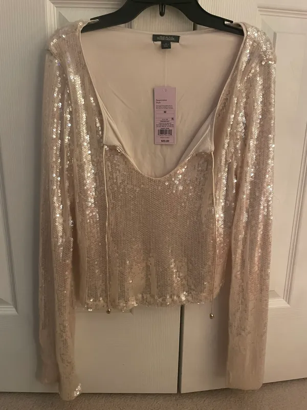 Wild Fable Long Sleeve Sequin Top - Image 3