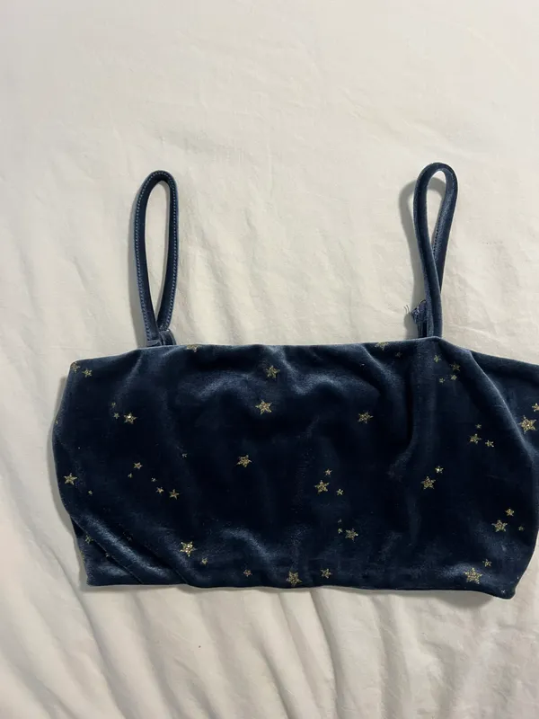 Princess Polly Velvet Stars Bandeau Top - Image 3