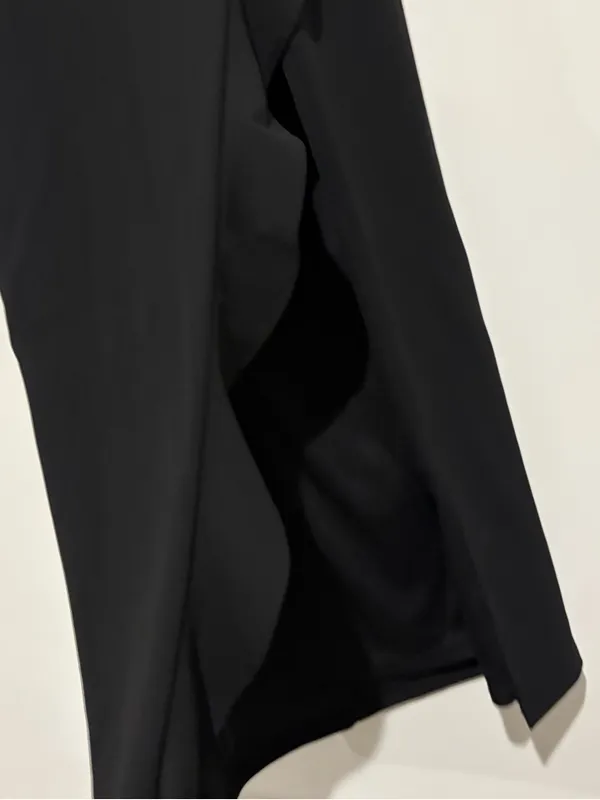 Lulus After Hours Strapless Ruffled‎ Slit Maxi Dress HL1023 Black Size XL - Image 3