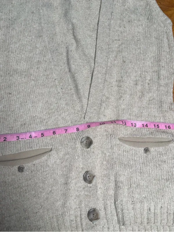 Woolrich Wool Knit Sweater cardigan Vest with Pockets and Buttons medium - Image 9