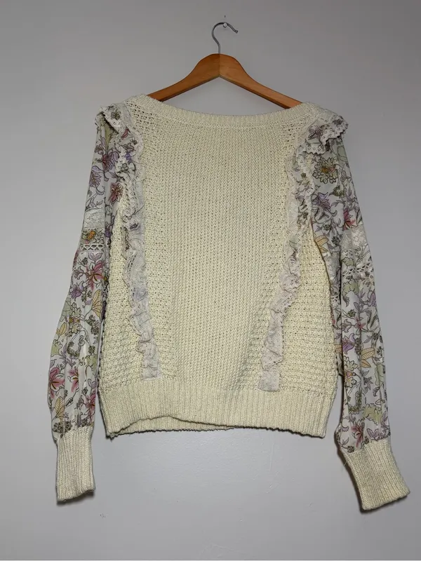Anthropologie Printed Sleeve Sweater - Image 6