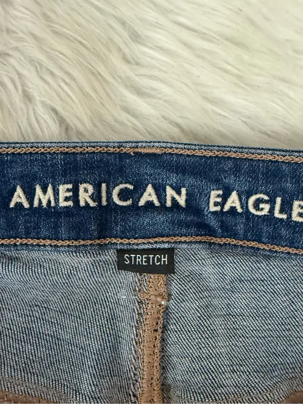 American Eagle Super High Rise Flare Jeans Women’s 10R Stretch Dark Wash - Image 5