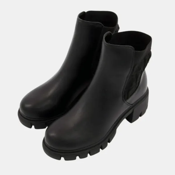 Guess Keva Booties Lugged Sole Chelsea Boots in Black - Image 4
