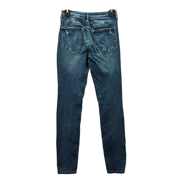 So Distressed Ultimate High Rise Denim Jeggings‎ Blue Pants Jeans Skinny 3 - Image 2