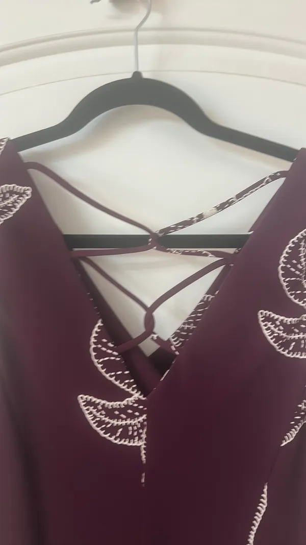 Purple hibiscus print skirt set Size 12 - Image 6