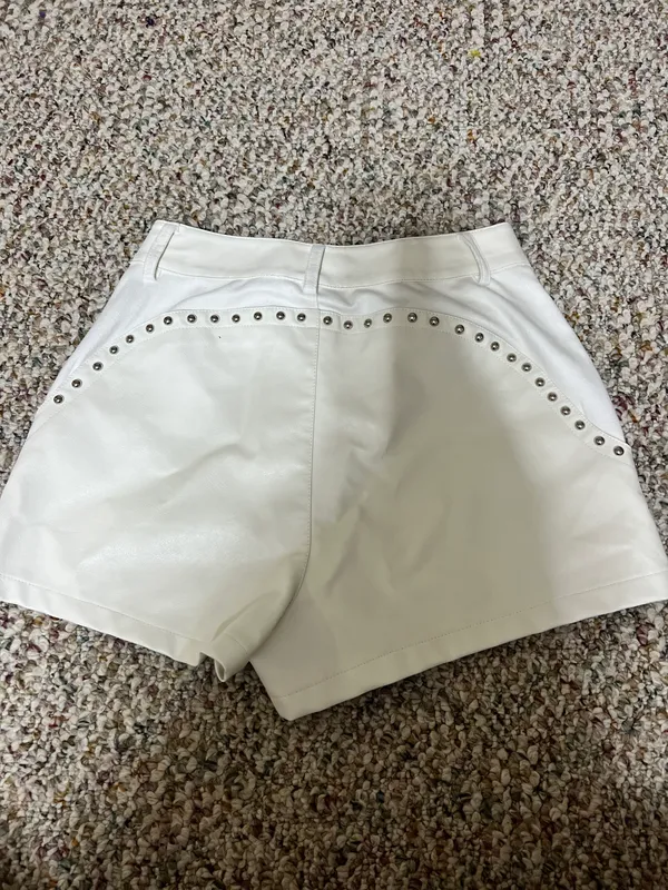 Boutique Faux Leather Shorts - Image 4