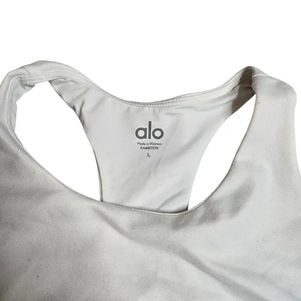 Alo‎ Yoga Women's Verse Sports Bra White/Black Size: L - Image 3