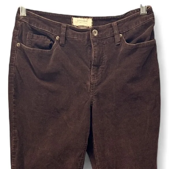 Corduroy Bootcut Pants Chocolate‎ Brown 8 - Image 3