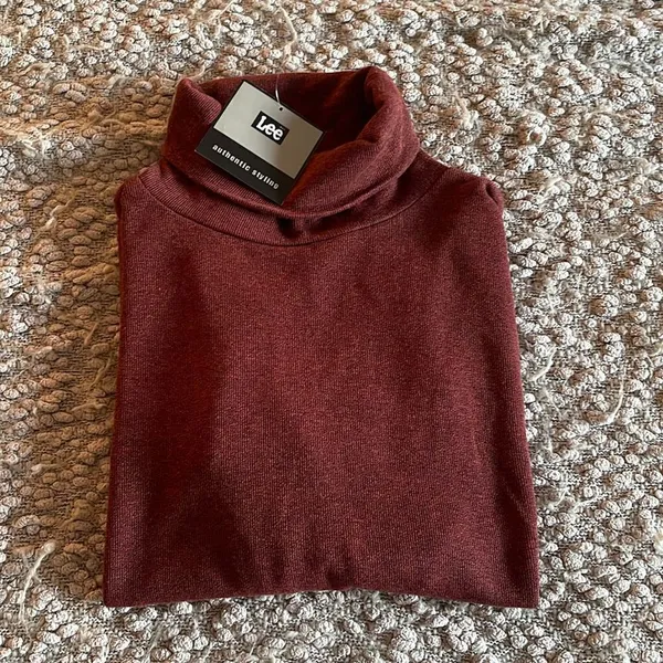 Lee Authentic Styling Cowl-neck Sweater. Size XL‎ Terracotta. NWT. - Image 2