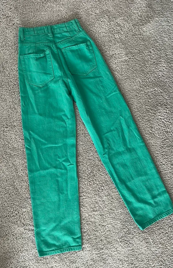 Edikted Green Straight Leg Pants - Image 2