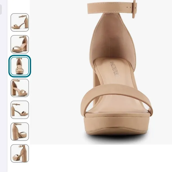 - New Marco Republic tan platform block heeled sandals size 6.5 - Image 3