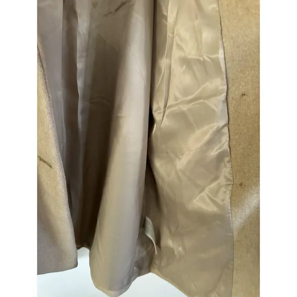 Abercrombie & Fitch Wool blend oversized boxy light brown tan coat sz Medium - Image 5