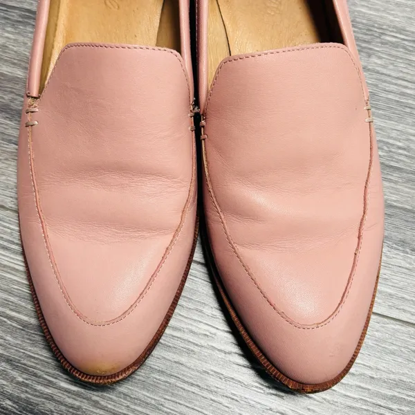 Madewell Pink Leather Slip On‎ The Frances Loafer Women's Size 7 - Image 9