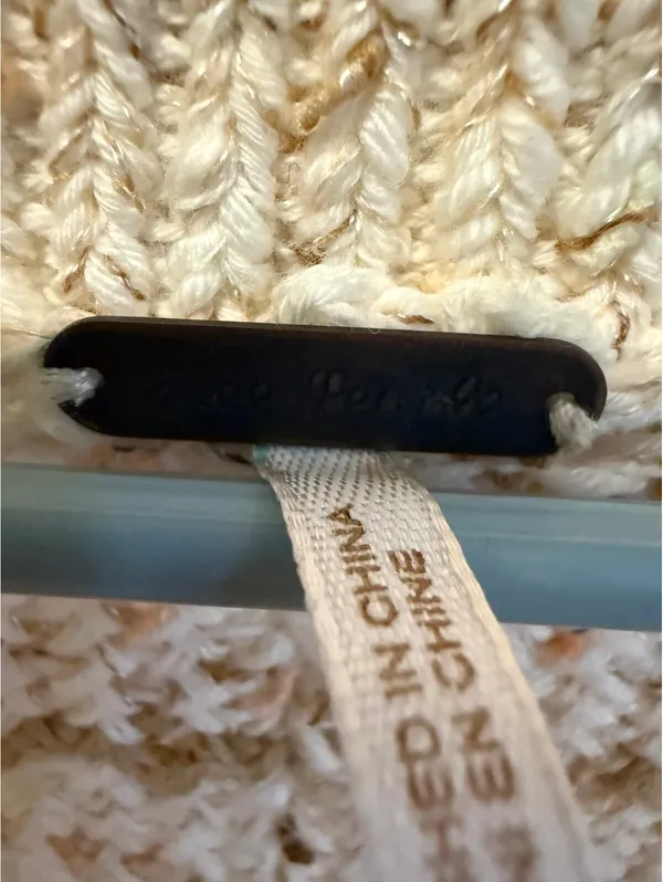 Free People Cream and Tan Striped Knit Sweater XS - Image 2