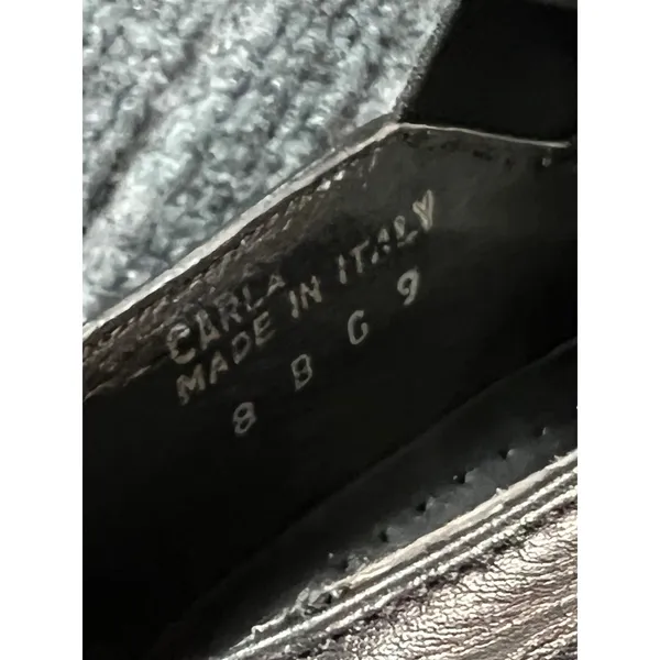 COACH Carla Loafers Women 8 Black Italian Leather Lug Sole Slip On Chunky Shoes - Image 5