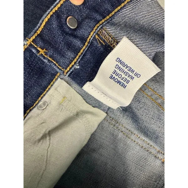 Gap Straight Boy Cut Jeans Womens 6 Long Blue Dark Wash Denim‎ 372071 - Image 8