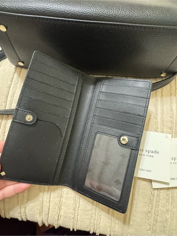 Kate Spade Eva Small Leather Satchel and Staci Bifold Colorblock Wallet - Image 6
