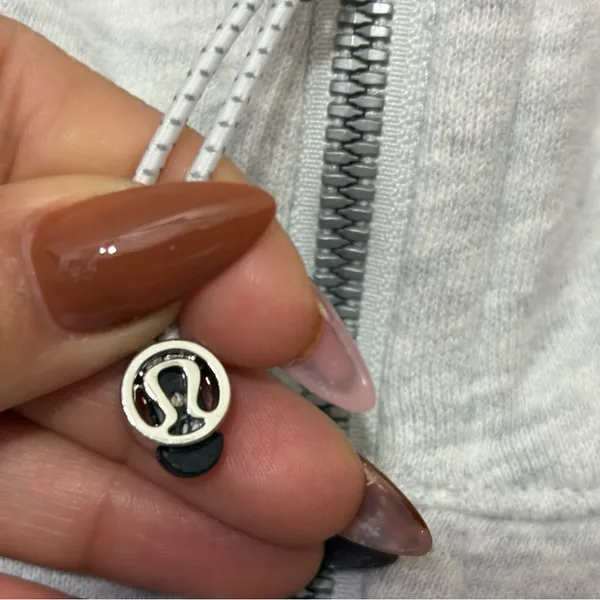 Lululemon Scuba Full Zip Hoodie Gray Size 14 NWT Cotton Athleisure Jacket Logo - Image 7