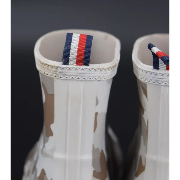 Tommy Hilfiger Rain Boots Women Size 8 Camo Print Ankle Rubber Good Condition - Image 6