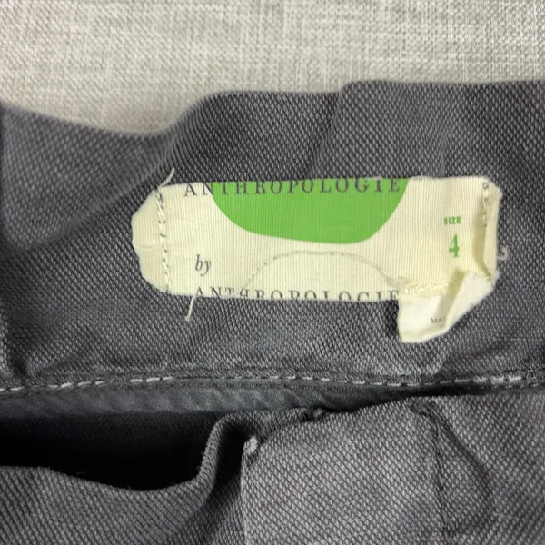 Anthropologie Wanderer Womens 4 Charcoal Gray Linen Paperbag Jogger Pants - Image 7