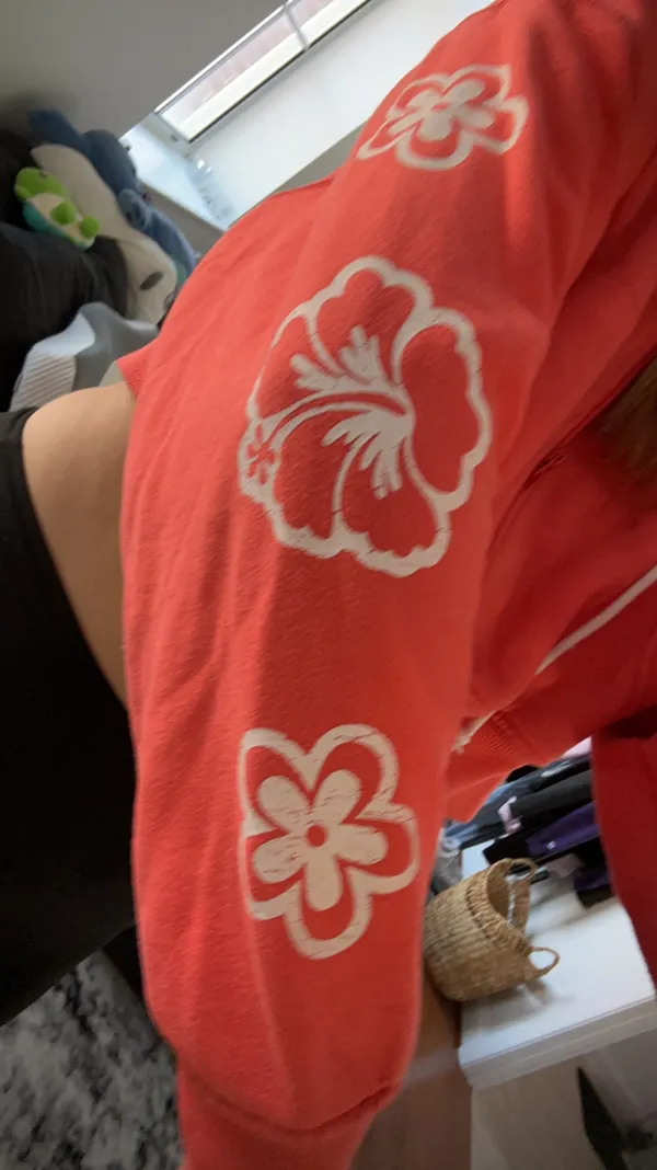 Playboy Coral Cropped Hoodie - Image 3