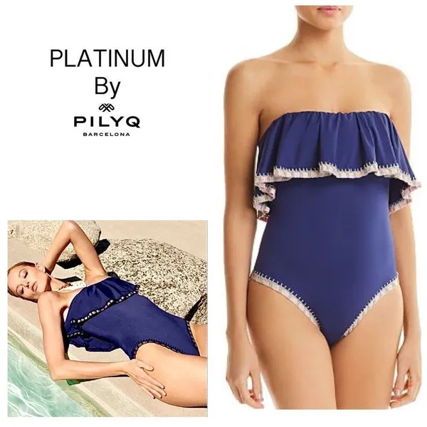 New. Platinum by PilyQ navy swimsuit. Retails $164 - Image 2