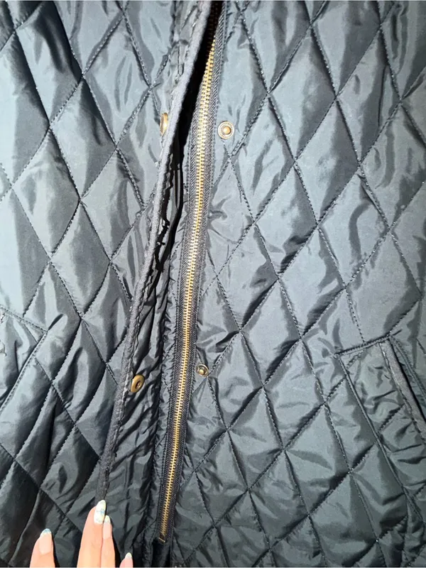 Ralph Lauren Black Quilted Hooded Puffer Coat - Image 3