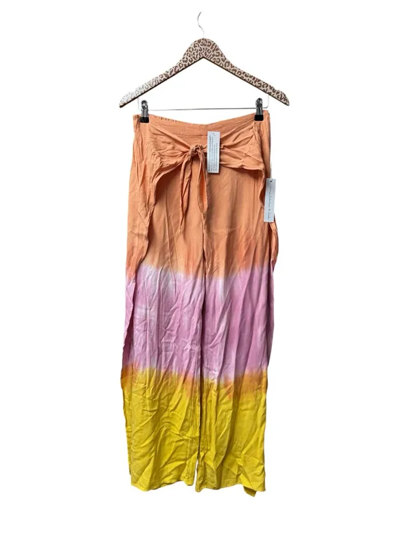Young Fabulous & Broke Abigail Tie Front Split Wide Leg Tie Dye Pants Large NEW - Image 3