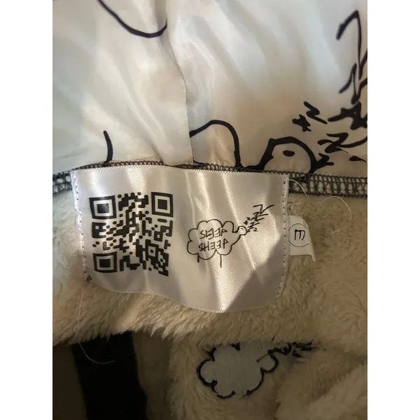 SLEEP SHEEP Plaine Hoodie Gray Sherpa Lined Full Zip Jacket M Streetwear Casual - Image 8