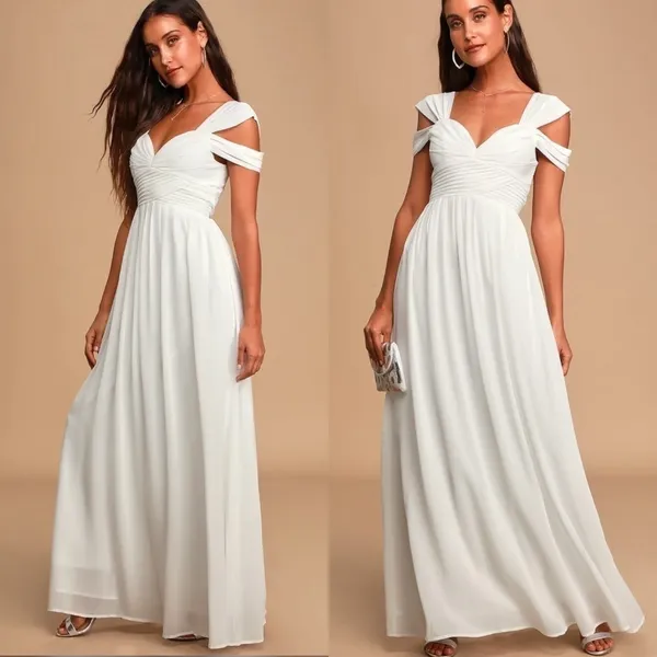 Lulus Make Me Move Maxi‎ Dress in White Size Extra Small - Image 2