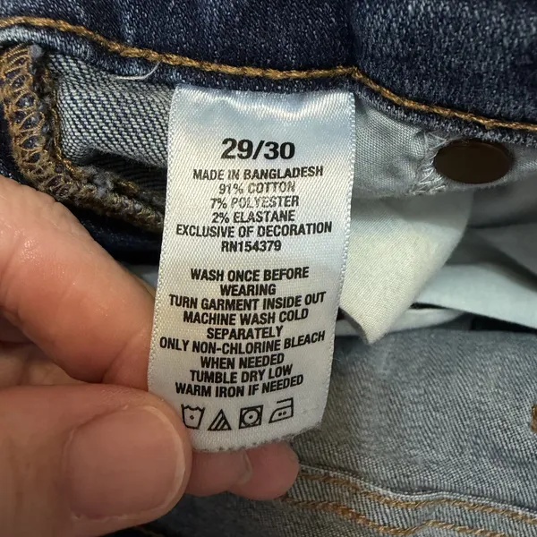 Aeropostale Mens Size 29x30 Super Skinny Jeans Stretch Denim Blue Everyday - Image 5