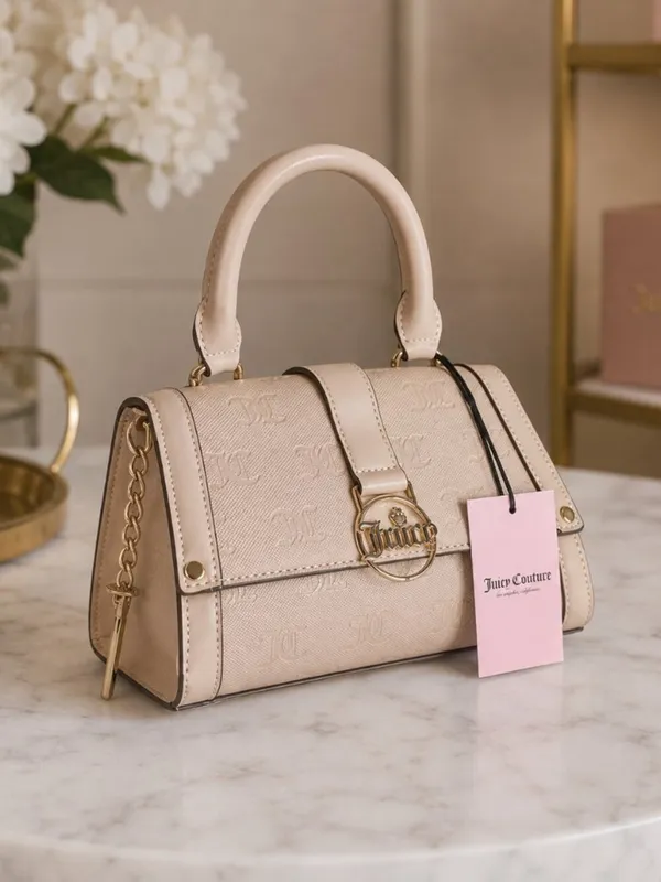 Juicy Couture Cafe Fancy Flap Tan Crossbody Bag NWT - Image 8