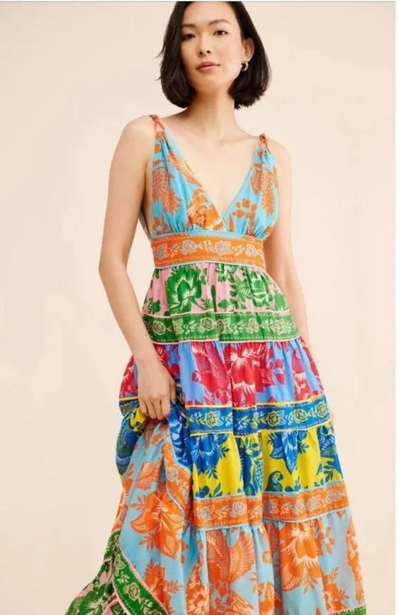 • FARM Rio • NWOT Lace Garden Mix Maxi Dress Size Small - Image 10