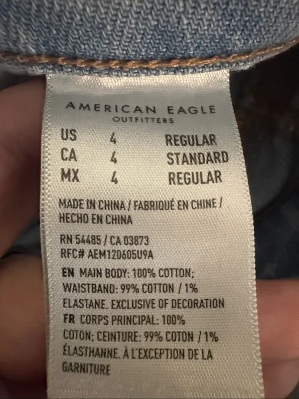 American Eagle Ripped Mom Jeans, Size 4 - Image 7