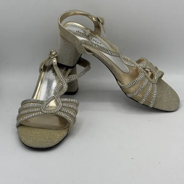 David Tate Refined Sandal Silver Size Womens 7.5 W‎ - Image 6