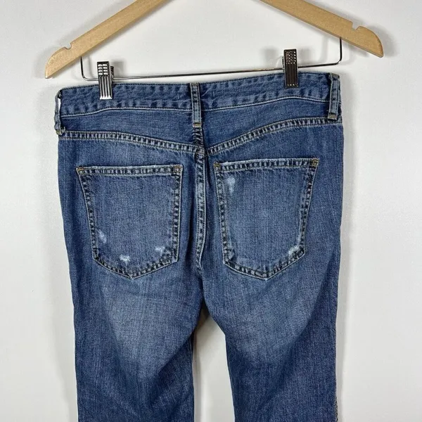 We The Free Jeans Straight Leg Raw Hem Medium Wash Women's Size‎ 25 Boho - Image 8